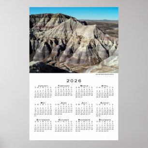 Poster Calendário 2026 de Áridas Montanhas Blue Mesa Badl