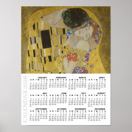 Poster Calendário 2026, Grande, O Beijo / Gustav Klimt