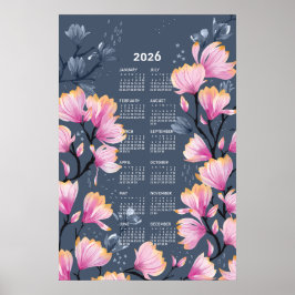 poster Calendário 2026 Magnolia