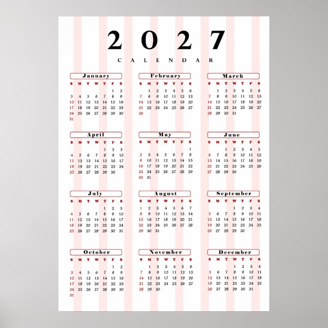 Poster Calendário 2027 (Frente)