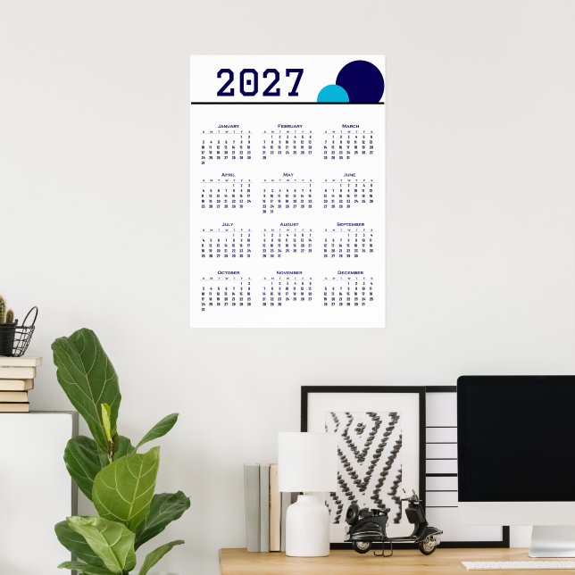 Poster Calendário 2027 (Escritório em casa)
