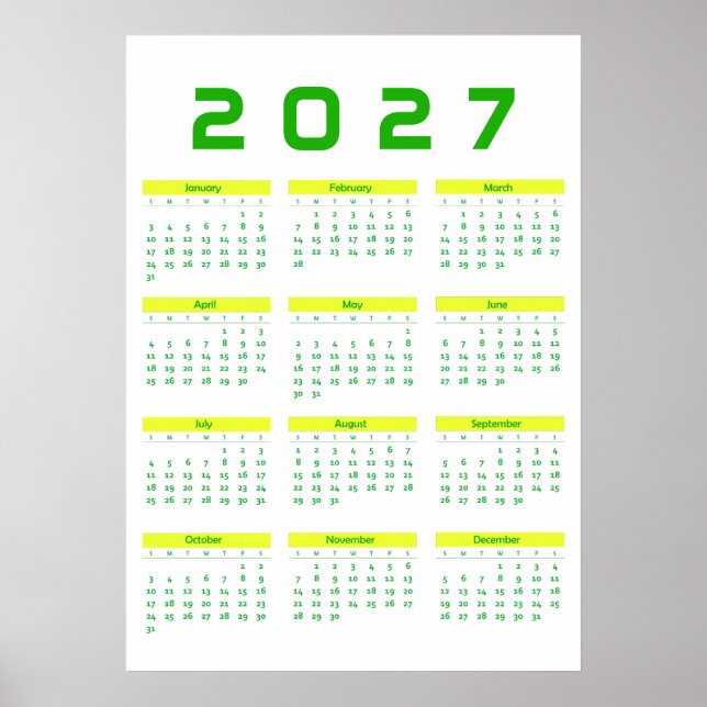 Poster Calendário 2027 (Frente)