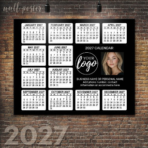 Poster Calendário 2027 - logotipo, negócios de fotos