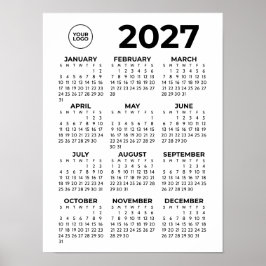 Poster Calendário 2027 Moderno Empresarial Corporativo co