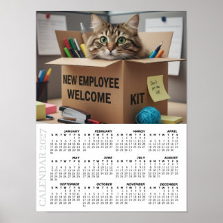 Poster Calendário 2027, RH / Novo Funcionário - Gatos Div