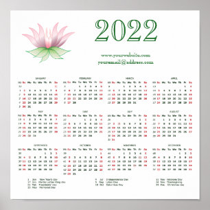 Poster Calendário 202 para negócios, adicione seu logotip