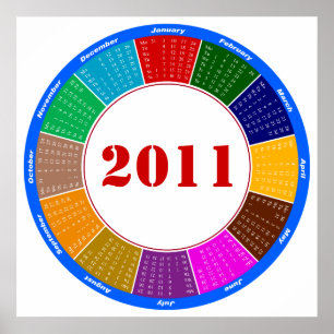 Poster Calendário à moda da circular 2011