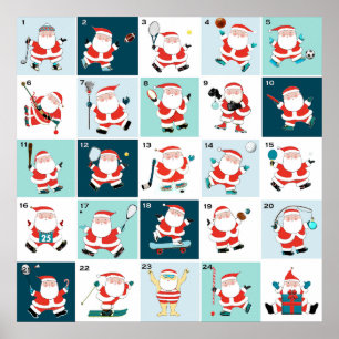 Poster Calendário Antecipado de Contagem de Natal