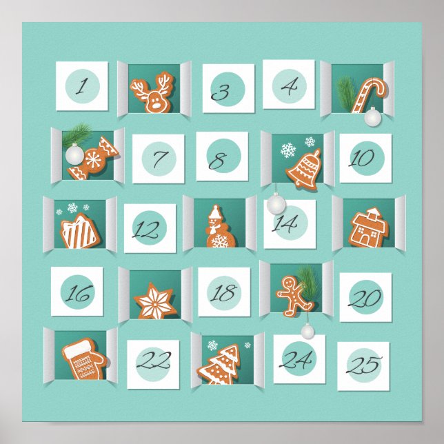 Poster Calendário Antecipado de Natal (Frente)