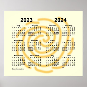 Poster Calendário Anual da Escola Dias Ensolarados 2023-2