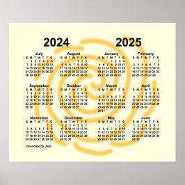 Poster Calendário Anual Escolar Dias Ensolarados 2024-202