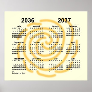 Poster Calendário Anual Escolar Dias Ensolarados 2036-203