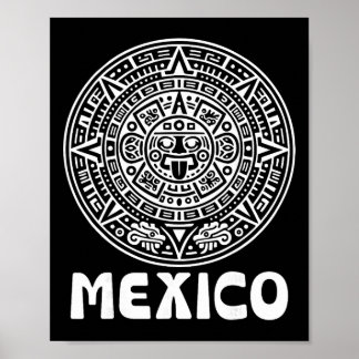 Poster Calendário Asteca Futebol México Fã de Futebol Org