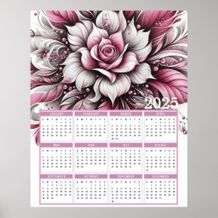Poster Calendário da bonito Glittery Lily 2025