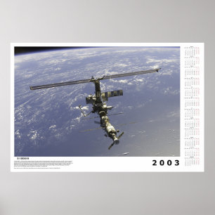 Pôster Calendário da estação espacial internacional pa