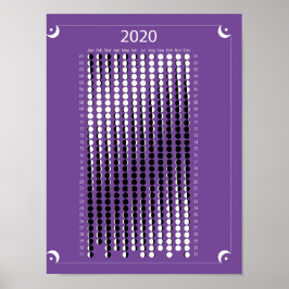 Poster Calendário da Lua 2020 - Roxo