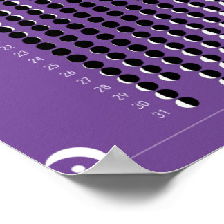 Poster Calendário da Lua 2020 - Roxo