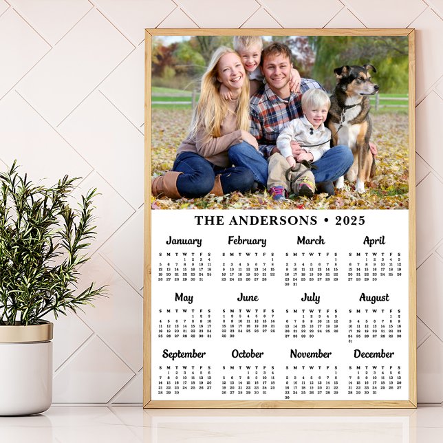 Poster Calendário de 12 Meses de Foto Personalizada de 20 (Criador carregado)