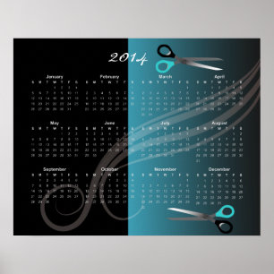Pôster calendário de 2014