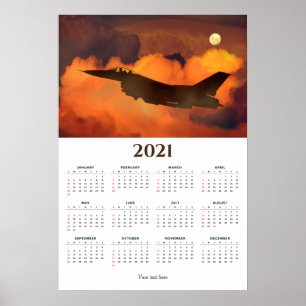 Poster Calendário de 2021 do Jet Sunset