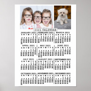 Poster Calendário de 2021 (Veja a Descrição para a Nova V