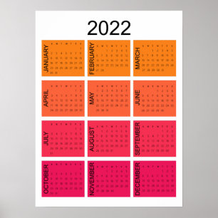 Poster Calendário de 2022