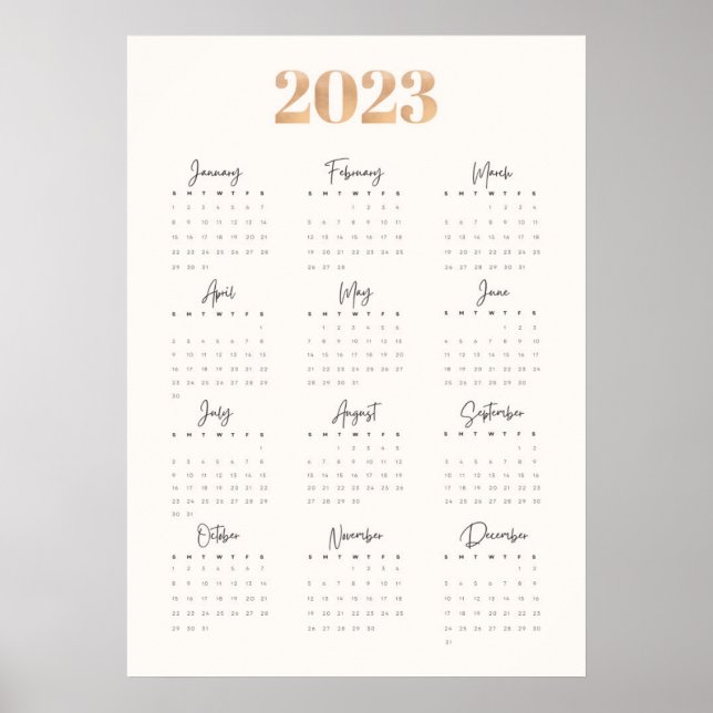 Poster Calendário de 2023 (Frente)