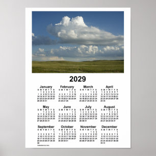 Poster Calendário de 2029 Sandhills Nebraska por Janz Pos