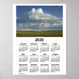 Poster Calendário de 2030 Nebraska Sandhills por Janz Pos