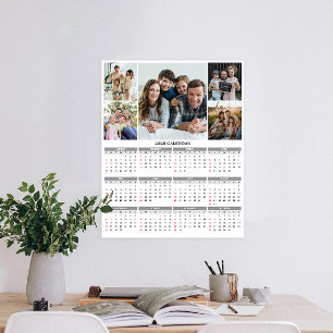 Poster Calendário de 5 Fotografias da Família Personaliza