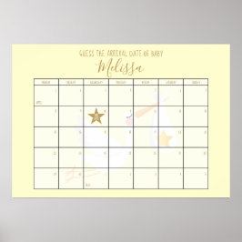 Poster Calendário de Adivinhação da Data de Nascimento Be