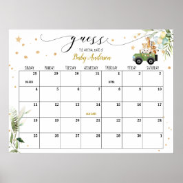 Poster Calendário de Adivinhação da Data de Nascimento do