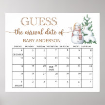 Calendário de adivinhação da data provável de inve