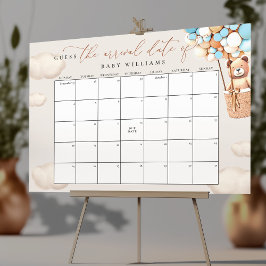 Poster Calendário de Adivinhação da Data Provável de Nasc