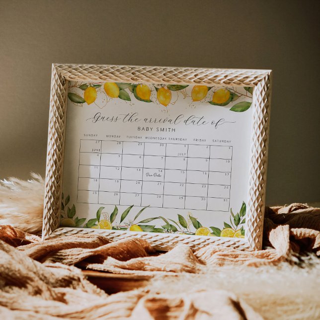 Poster Calendário de Adivinhação da Data Provável do Chá  (Criador carregado)