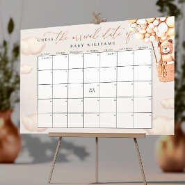 Poster Calendário de Adivinhação da Data Provável do Part