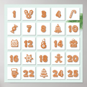 Poster Calendário de Advento de Natal