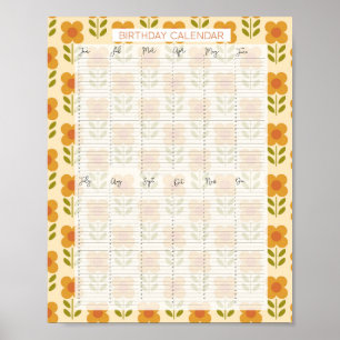 Poster Calendário de aniversário Perene Evergreen Kathrin