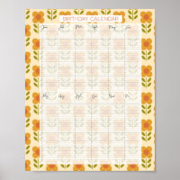 Calendário de aniversário Perpetual Evergreen Kath