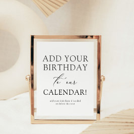 Poster Calendário de Aniversários