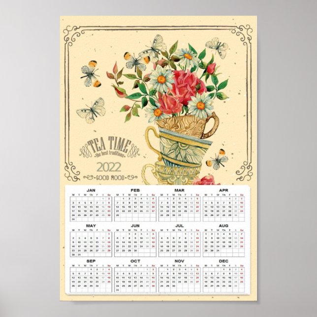 Poster Calendário de chá 2022 (Frente)