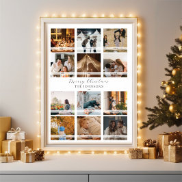 Poster Calendário de Colagem de Fotos de Natal 12