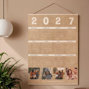 Poster Calendário de Colagem de Fotos Personalizado da Fa