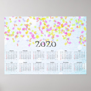 Poster Calendário de Confetes 2020