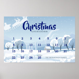 Poster Calendário de Contagem Regressiva do Natal