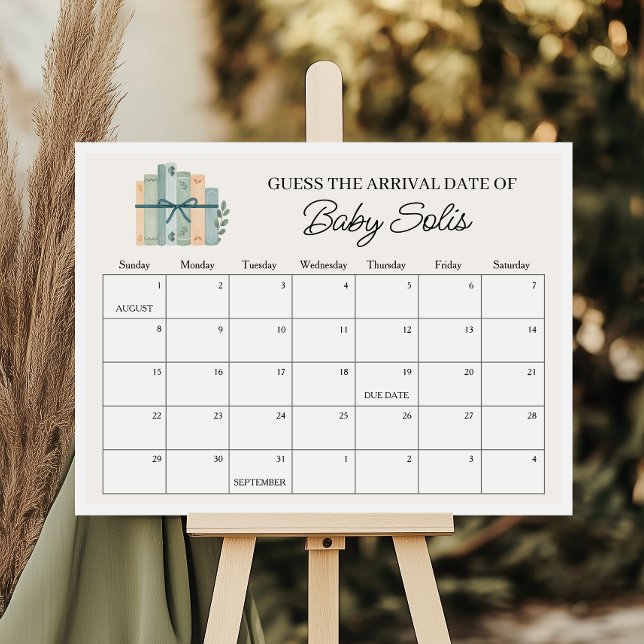 Poster Calendário de Data de Nascimento do Bebê - Um Novo (Criador carregado)