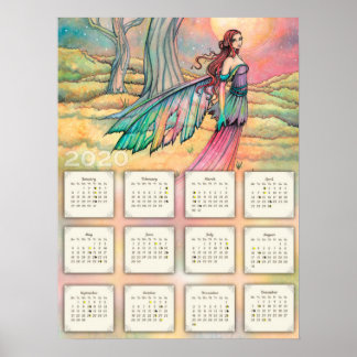 Poster Calendário de Fadas de 2020 por Molly Harrison