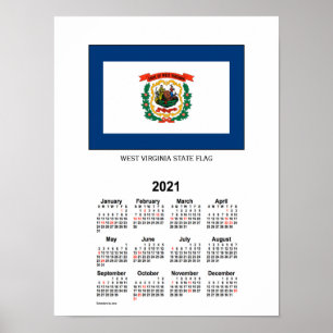 Poster Calendário de Feriados da Bandeira da Virgínia Oci