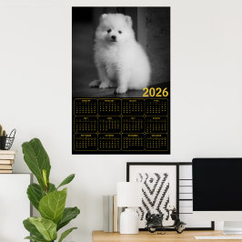 Poster Calendário de Filhote de Bichon Frise 2026
