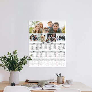 Poster Calendário de Fotografias Personalizadas de Colage